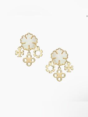 TORY BURCH FORGET ME NOT CLUSTER EARRINGS NWOT